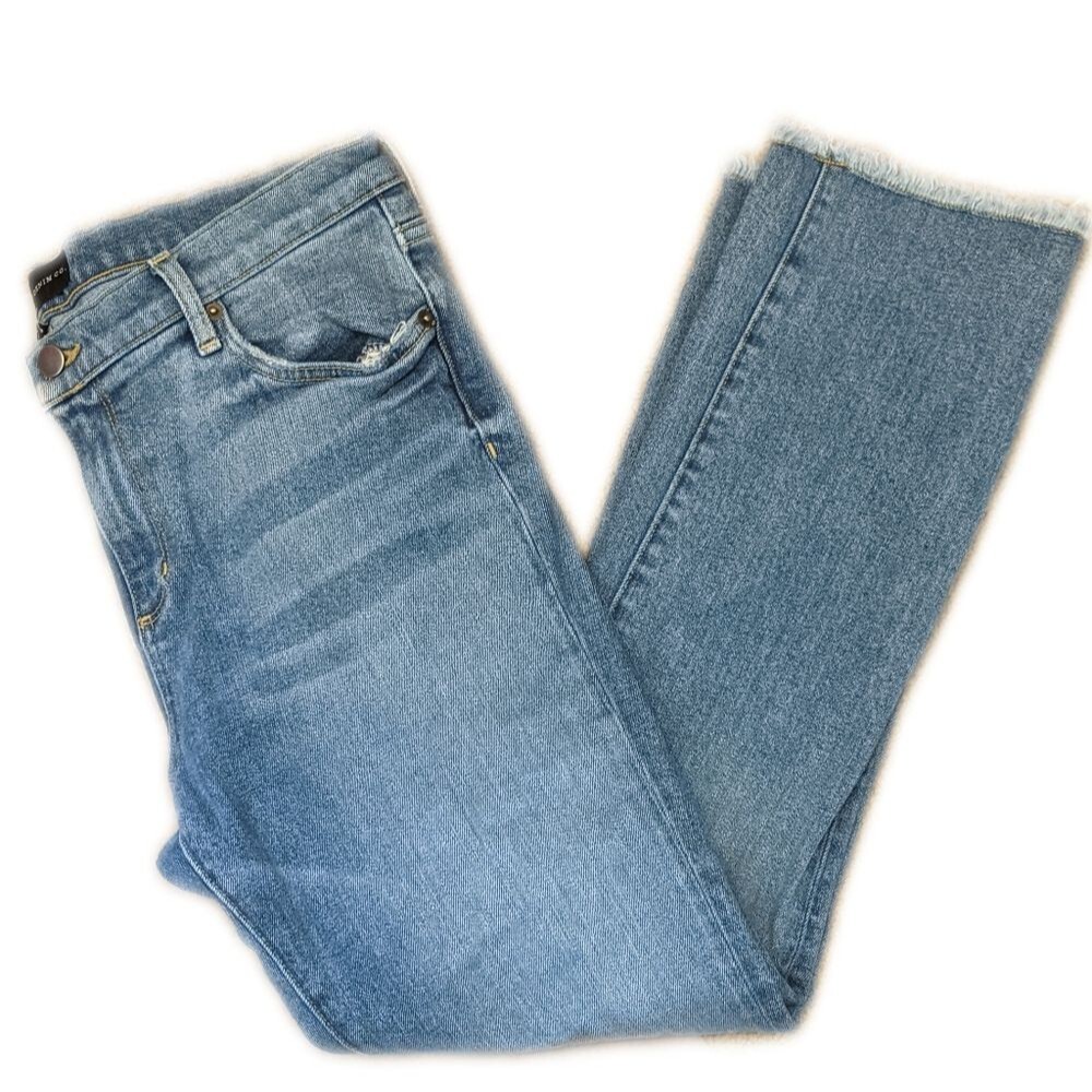 Los Angeles Denim Co. Olivia Full Rise Frayed Ankle Jean, 98% cotton, 29
